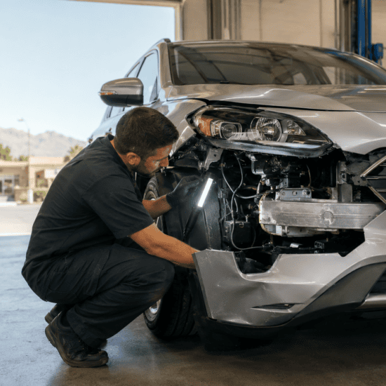 front right bumper inspection