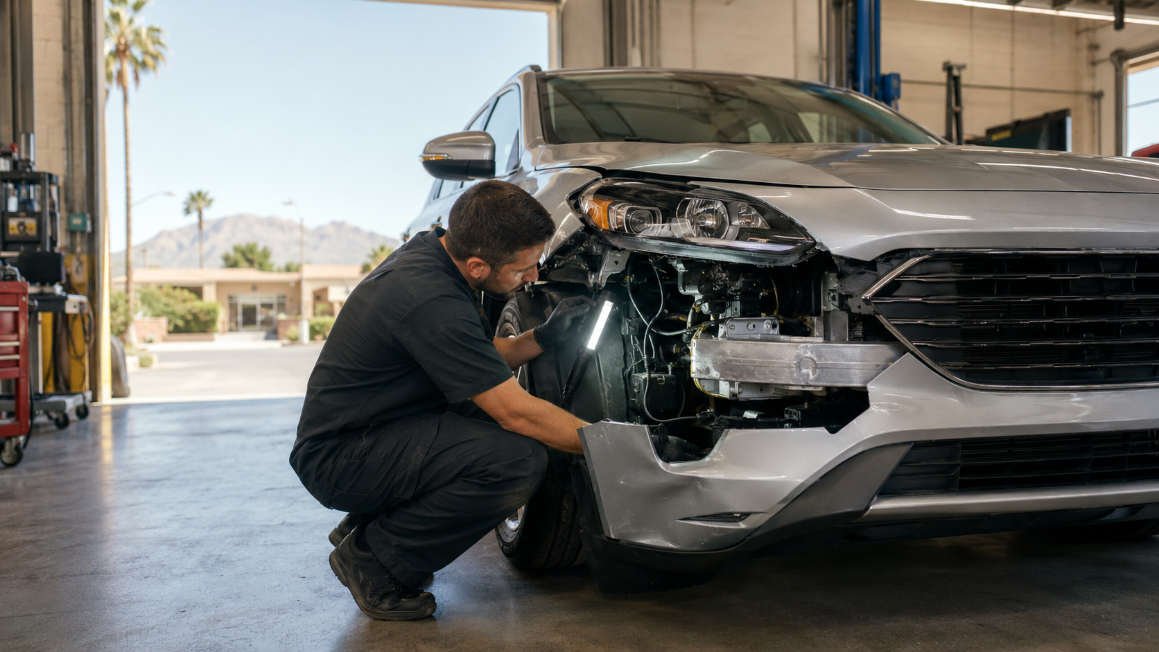 front right bumper inspection